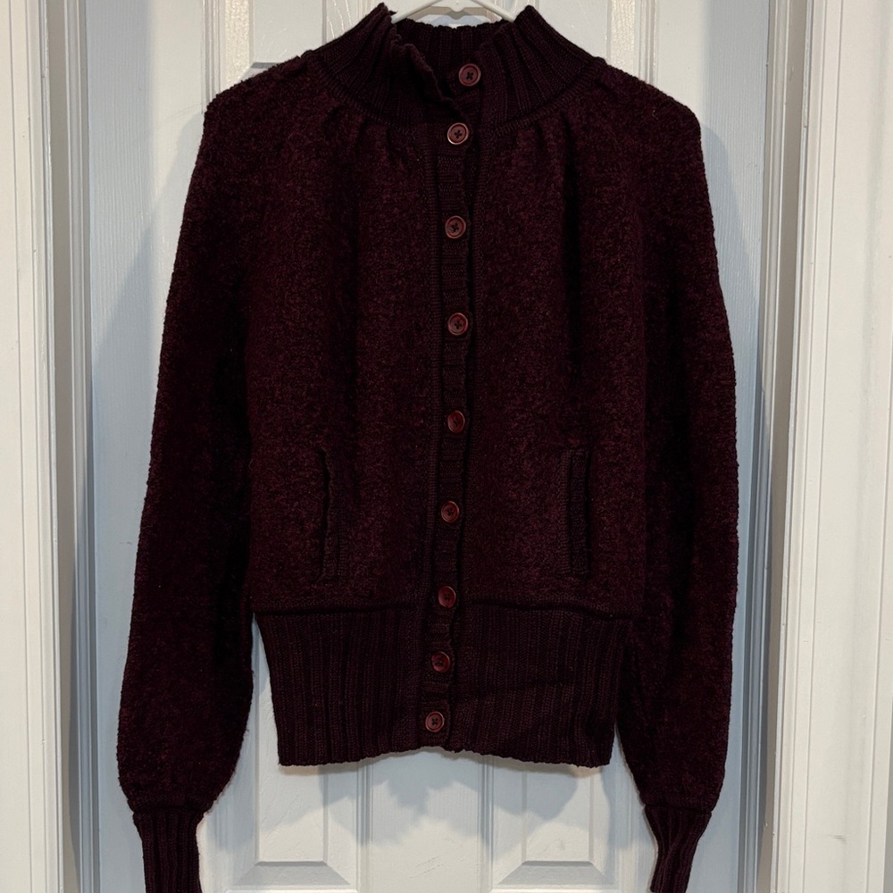 Moda International Maroon Knit Cardigan